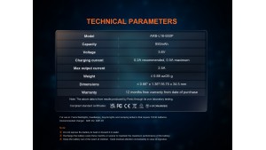 Fenix 16340 - 950mAh - Acumulator - ARB-L 16-950P Fenix 16340 - 950mAh - Acumulator - ARB-L 16-950P